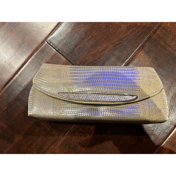 Judith Leiber Lizard Crystal Sunglass Case Clutch - Picture 4 of 10
